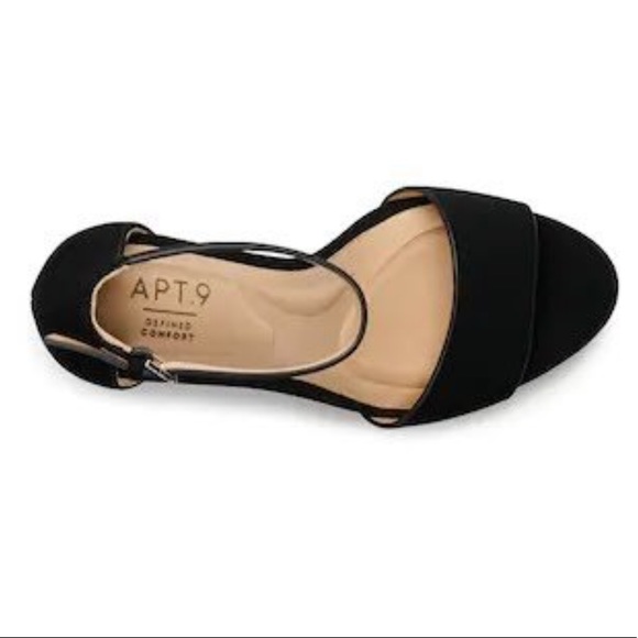 NWT NIB Apt. 9 Mariana Black Memory Foam Heels - Picture 7 of 7